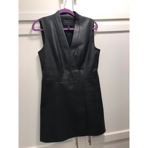 Faux leather dress